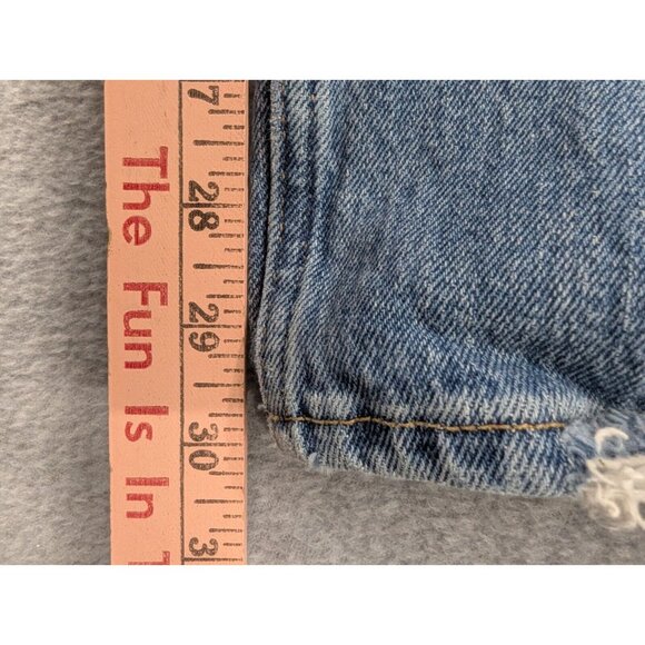 Abercrombie Fitch Jeans Womens Size 2 Blue Distressed '90s Straight High Rise - Picture 9 of 16